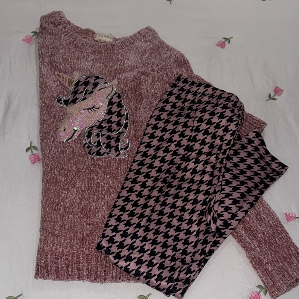 Kids Unicorn Matching Set - Pink